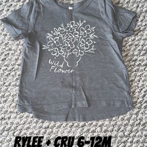 Rylee + Cru Charcoal Wild Flower Tee